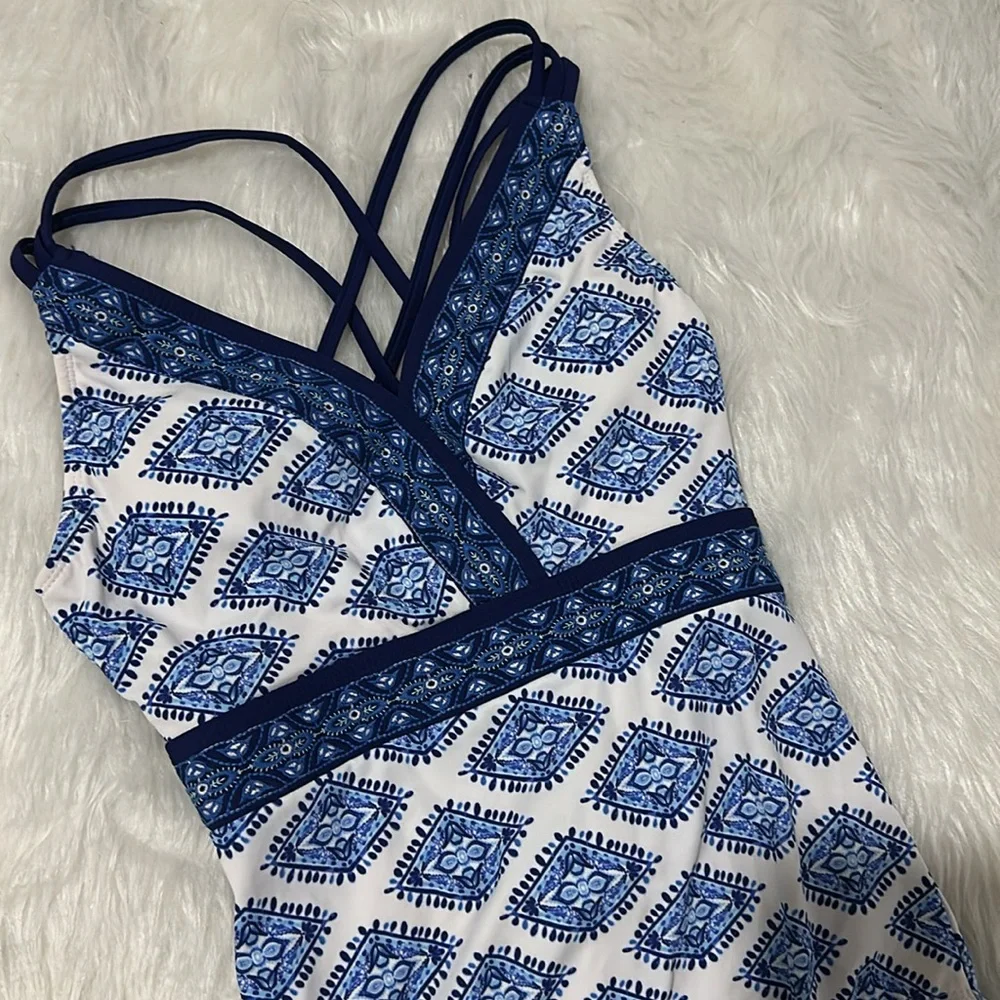 Cabana Life Batik Embroidered One Piece Swim Suit with UPF 50 - Picture 2 of 7